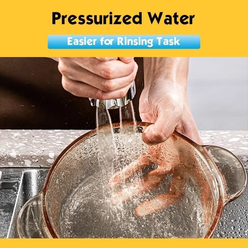 360 Degree Movable Faucet Aerator Infinity | 3 Mode Jet X-Cross Eco-Mist | Infinity - 3 Flow | 3 Modes Water Faucet Sprayer | Dual Flow Aerator Kitchen Sink Faucet Shower